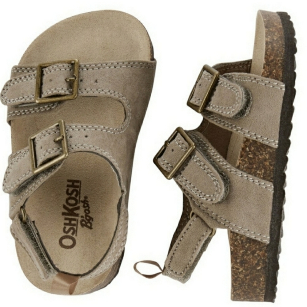 Oshkosh B'gosh tan buckle suede shoes